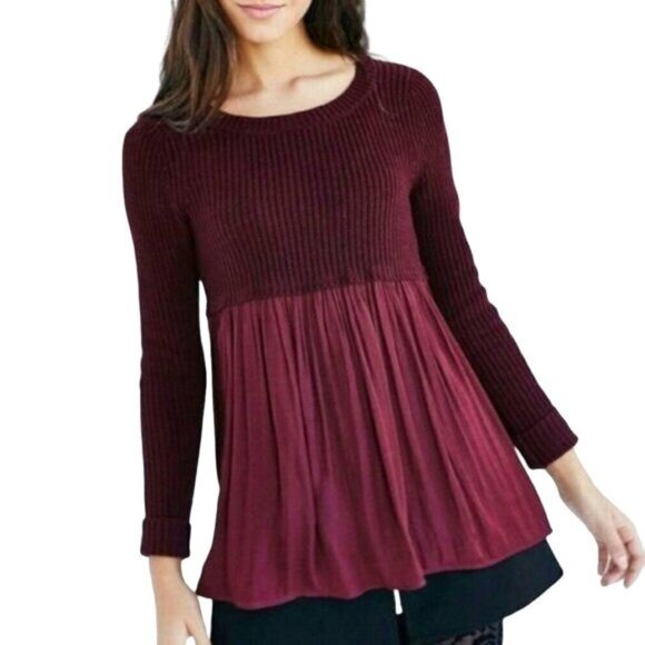 Kimchi Blue Sweaters - Urban Outfitters Kimchi Blue Maroon Knit Peplum Sweater